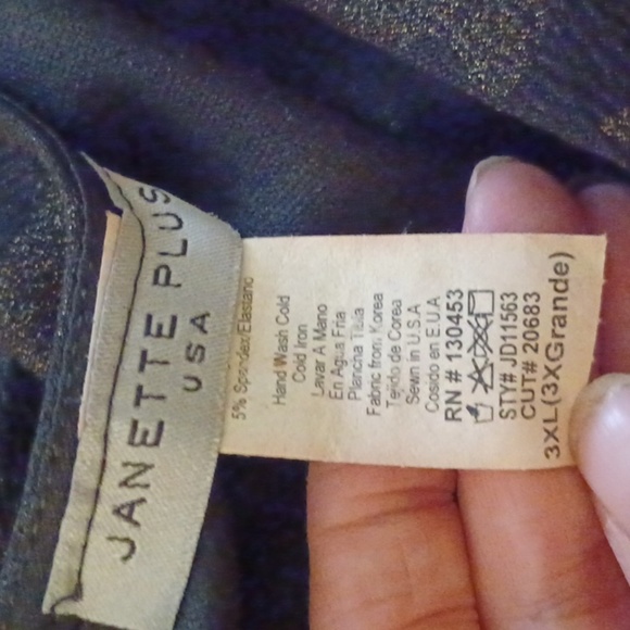 Janette Plus Black And Lt Gold Plus Mini Dress - Size 3X - Picture 11 of 11